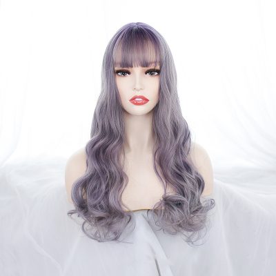 Purple Deep Wavy Sex Doll Wig Coeros